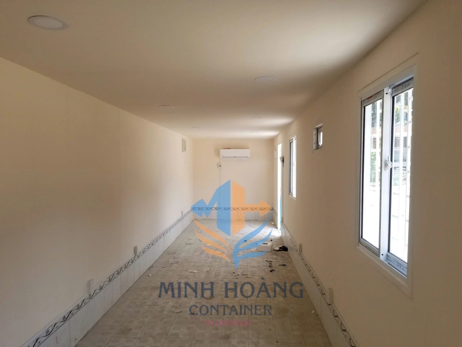 Container Văn Phòng 40 Feet Xanh Dương Trắng
